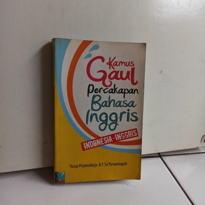 original bekas kamus gaul percakapan bahasa Inggris indonesia-inggris