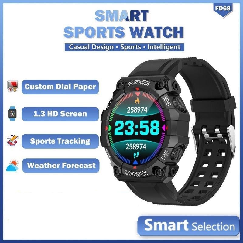 Smartwatch FD68S Jam Tangan Pria Smartwatch Jam Tangan Pintar Jam Tangan Cowok Smart Watch FD68S Jam Tangan Smartwatch