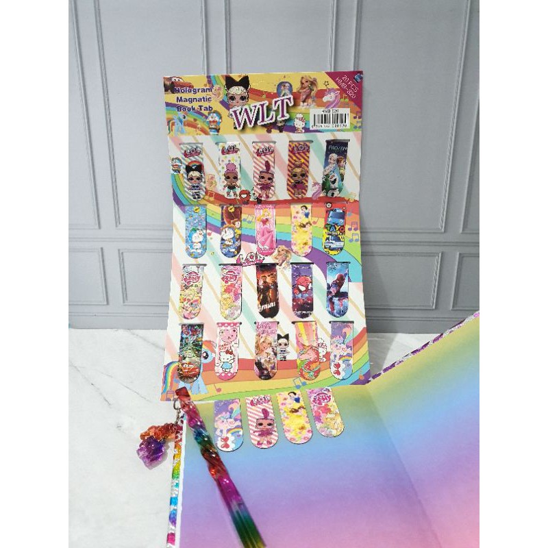 (20pc) pembatas buku magnet kecil/magnetic bookmark/1 lembar dapat 20pcs-2