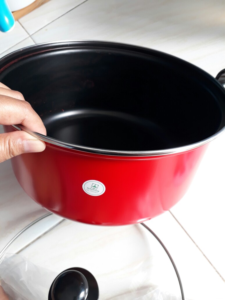 Maspion Blg Dutch Oven Panci Teflon Non-stick Anti Lengket Dutchoven 24 Cm - Merah