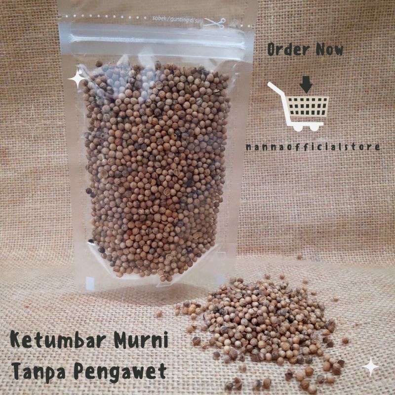 

Ketumbar Murni Asli Tanpa Pengawet / Ketumbar Murni 100gram