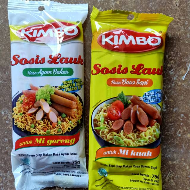 Kimbo sosis siap makan 75 gram isi 3 stick