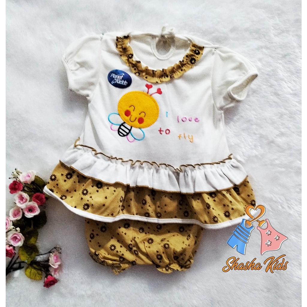 [L 020] Baju bayi perempuan/Dress bayi usia 0-6 bln