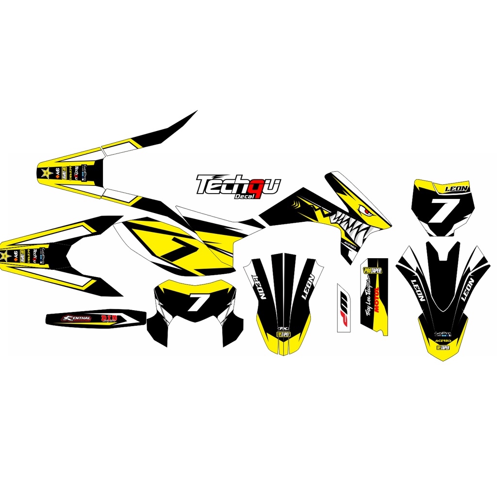 Decal Viar Cross-x 150/200 + lampu & spakbor custom