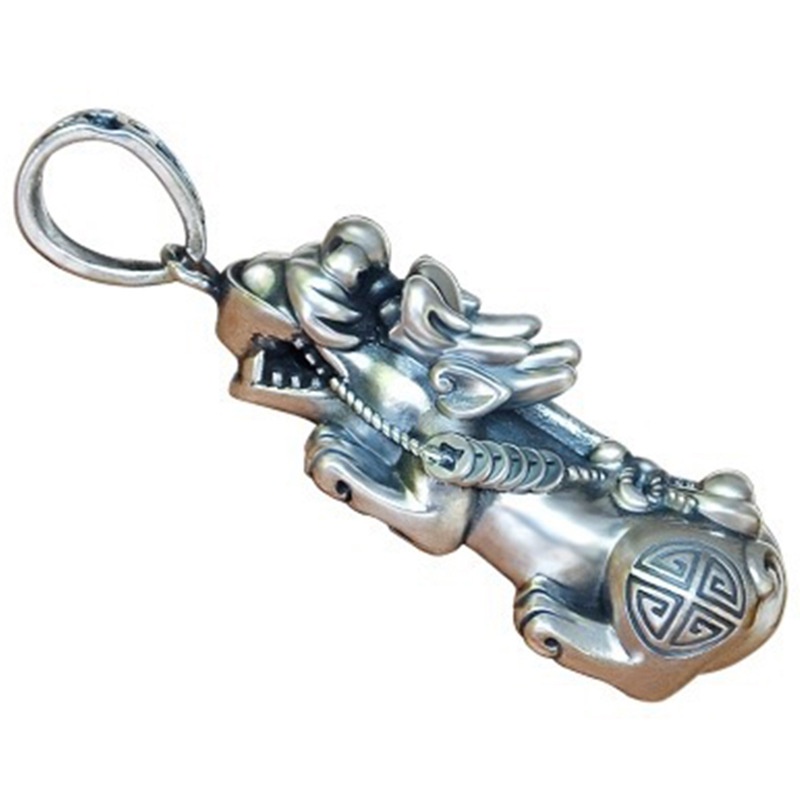 Kalung Liontin Pixiu Bahan Stainless Steel Untuk Pria