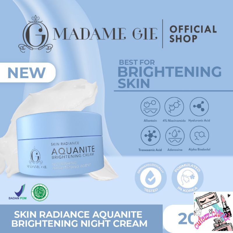 ☃Cutezz_Ching1☃Madame Gie Skin Radiance Brightening Cream |AquaDay|AquaNite 20g