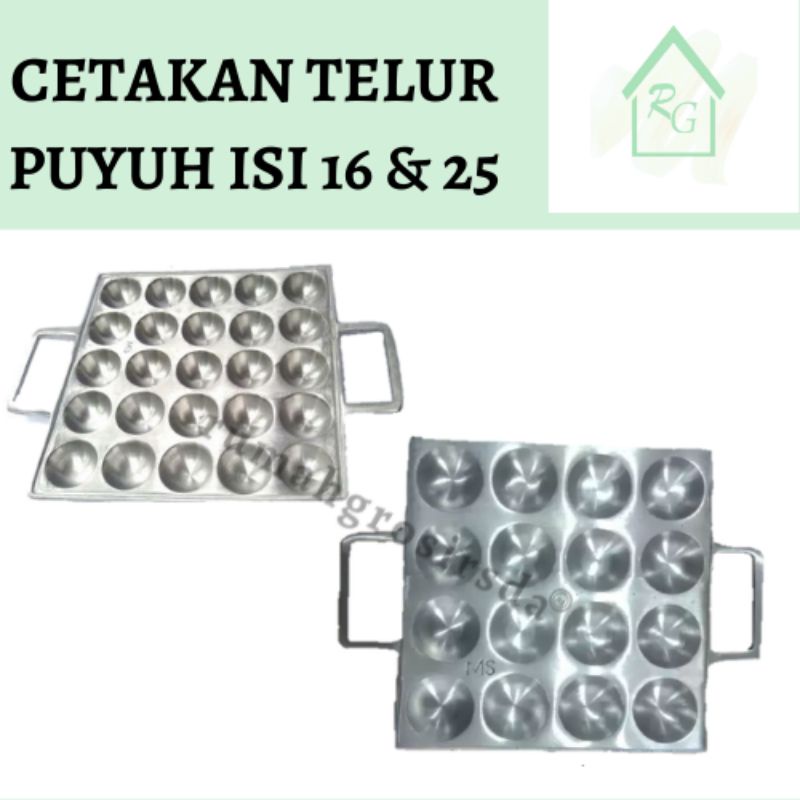 CETAKAN TELUR PUYUH ISI 16 & 25