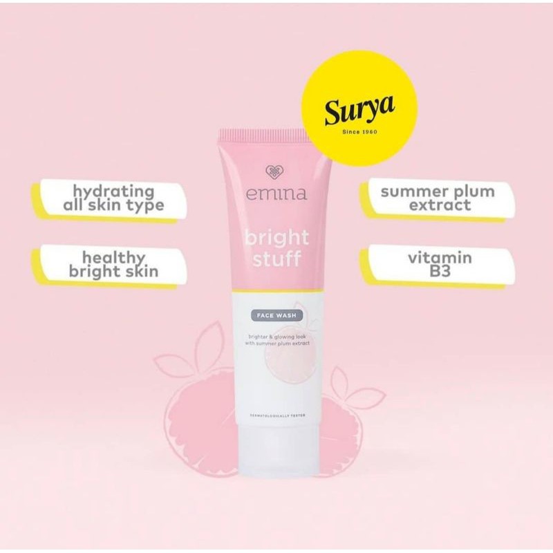 Emina Bright Stuff Face Wash with summer plum extract &amp; Vit B3