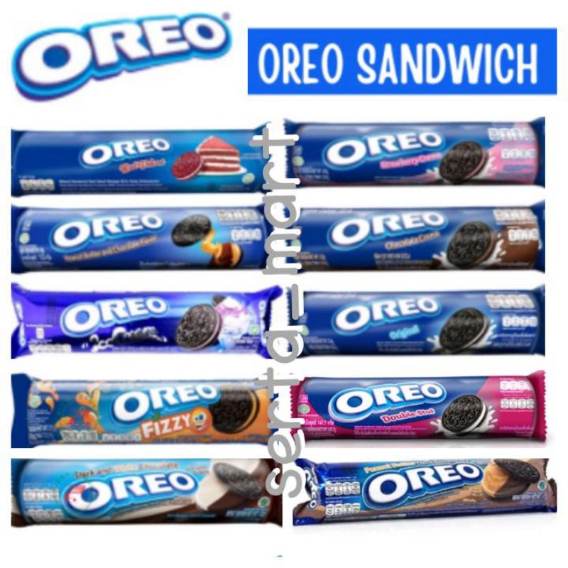 

Oreo Sandwich - Biskuit Oreo Roll 119gr Original / Fizzy / Red Velvet / Chocolate / Strawberry Cream