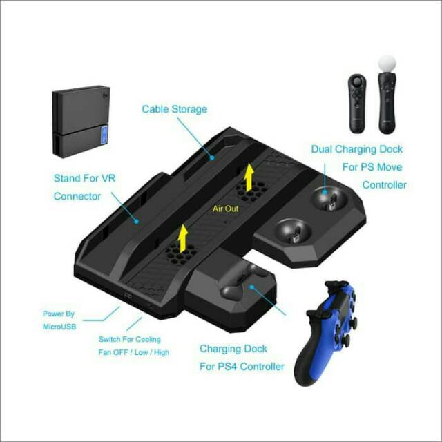 DOBE MULTI FUNCTION COOLING STAND FOR PS4