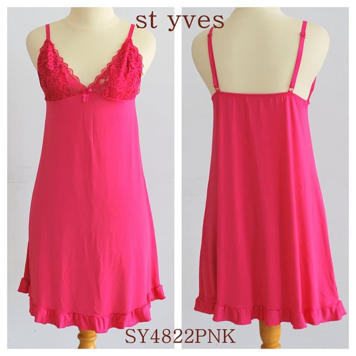 ST YVES LINGERIE, TANPA KAWAT, BAHAN ADEM, HALUS, SEXY DRESS SY4822PNK