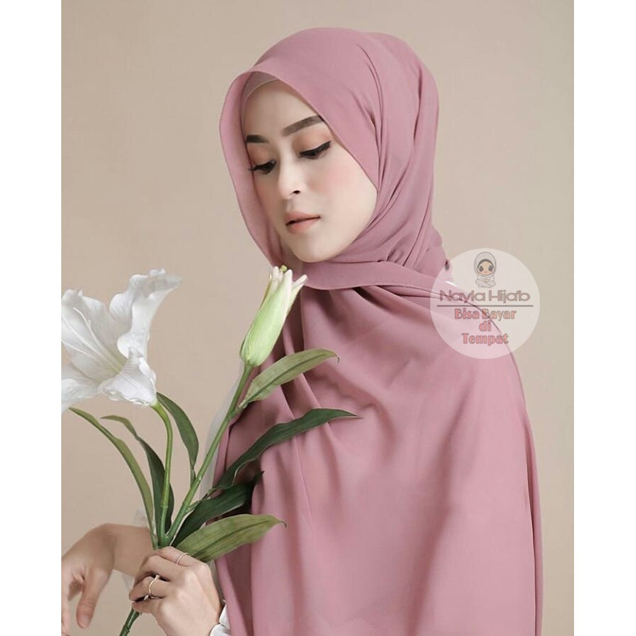 Pashmina CERUTY BABYDOLL Hijab Pashmina Ceruty Terbaru Kerudung Pashmina Ceruty  Nayla Hijab