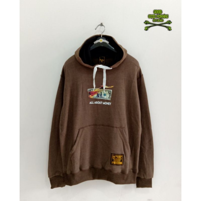 GOOD MORNING SWEATER HOODIE Sweater cewek cowok Sweatshirt chocolate with money art seri GM1070