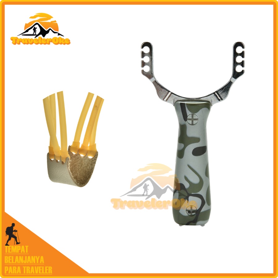 Ketapel Berburu Alumunium Besi Slingshot Catapult Survival Tools