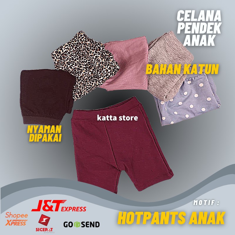 Shortpants Anak Celana Pendek anak Perempuan Short hot Pants Anak Cewek usia 1-7 Tahun