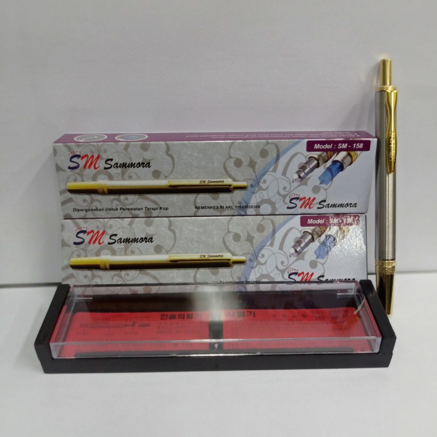 Lancing Device / Pen Bekam Stainless Dus Ungu SM 158 / Pena Bekam Sammora SM-158