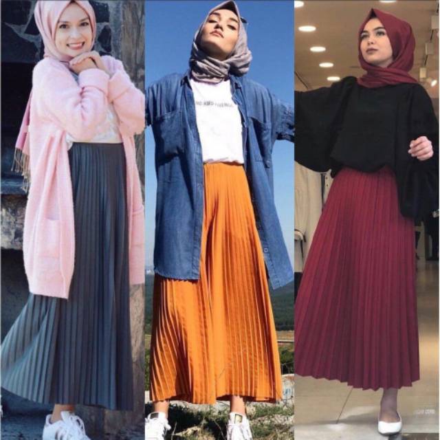 ROK PLISKET/PLISKET SKIRT/MAXI SKIRT