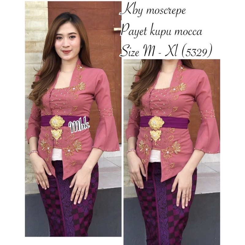 kebaya bali moscref payet kupu lengan terompet-1
