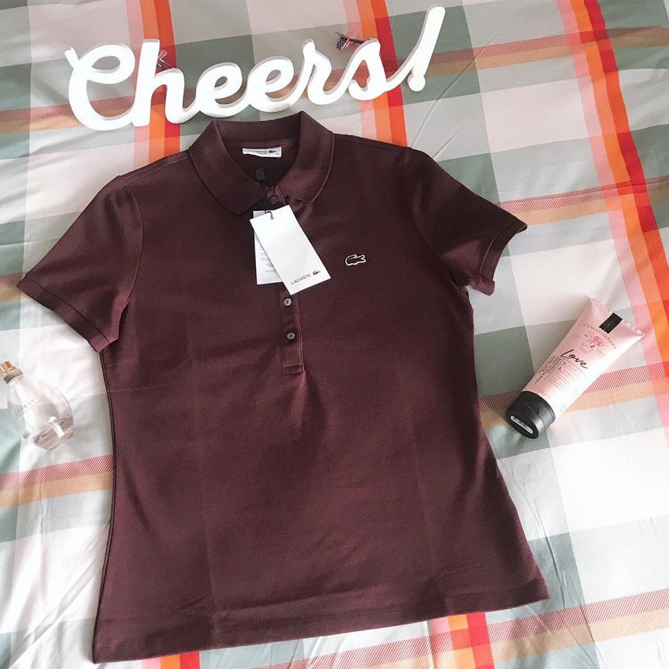 Kaos Wanita Merk Lacoste Casual / Formal Branded Ori 100%