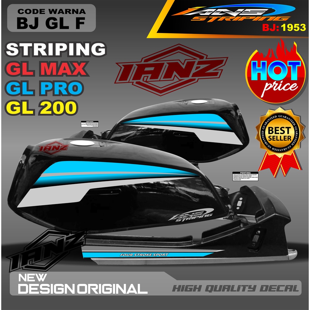 STRIPING  GL PRO NON HOLO / STRIPING MOTOR / STIKER MOTOR GL / STRIKER NEW TECH GL MAX / STRIPING GL NEW TECH / STIKER CUSTOM GL MAX GL PRO