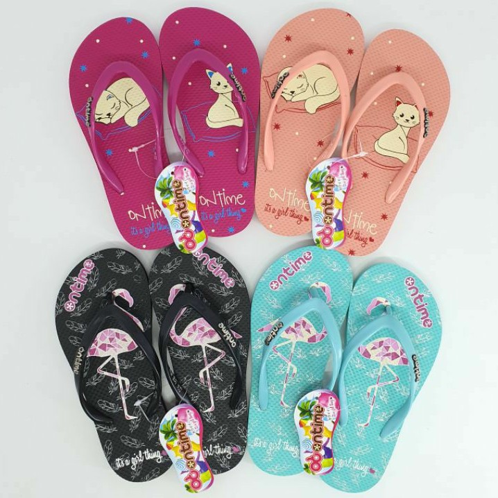 Sandal Jepit Anak ONTIME SLEEPY &amp; FLAMINGO TEEN (31-35)