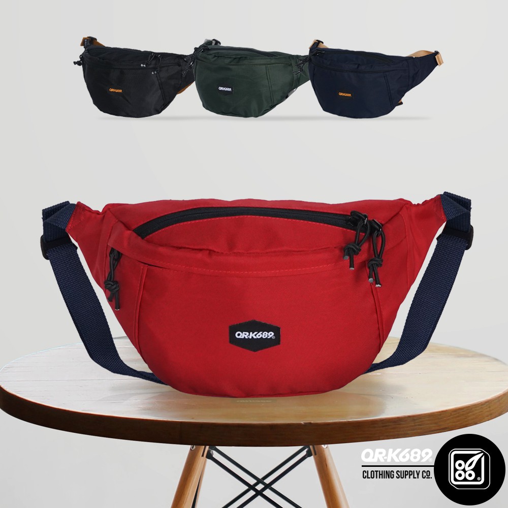 Tas Waistbag Pria Selempang Distro Ork689 Wp Eclat Red