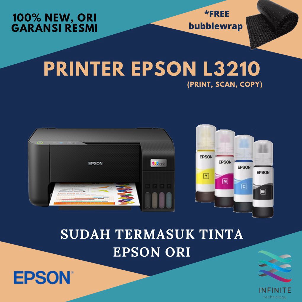 Jual Printer Epson L3210 L 3210 All In One Print Scan Copy Tinta Ori Pengganti L3110 L 3110 3458