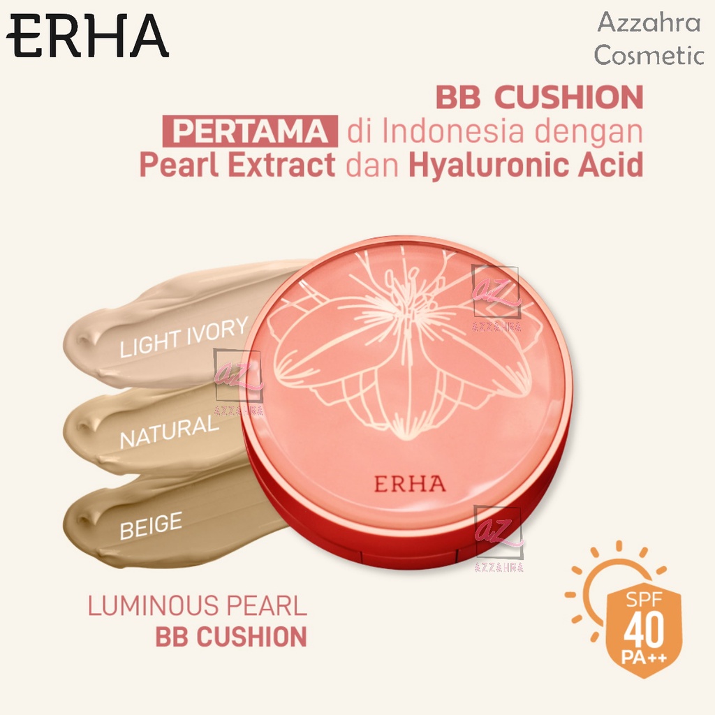 ERHA Luminous Pearl BB Cushion Natural | Light Ivory | Beige 15gr