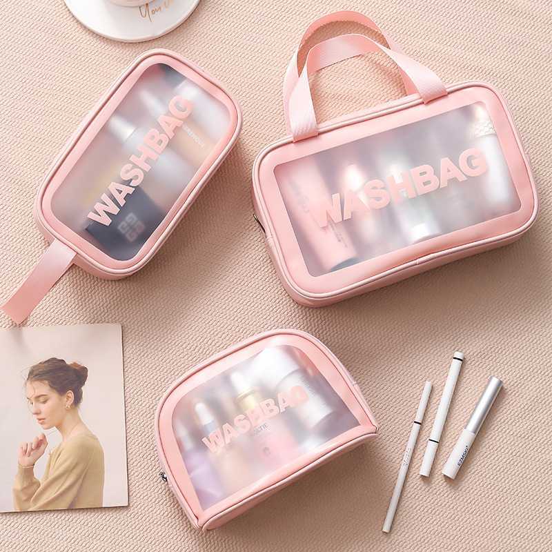 GO! WK624 Tas Kosmetik Transparan Pouch Travel MakeUp Bag Organizer washbag Waterproof