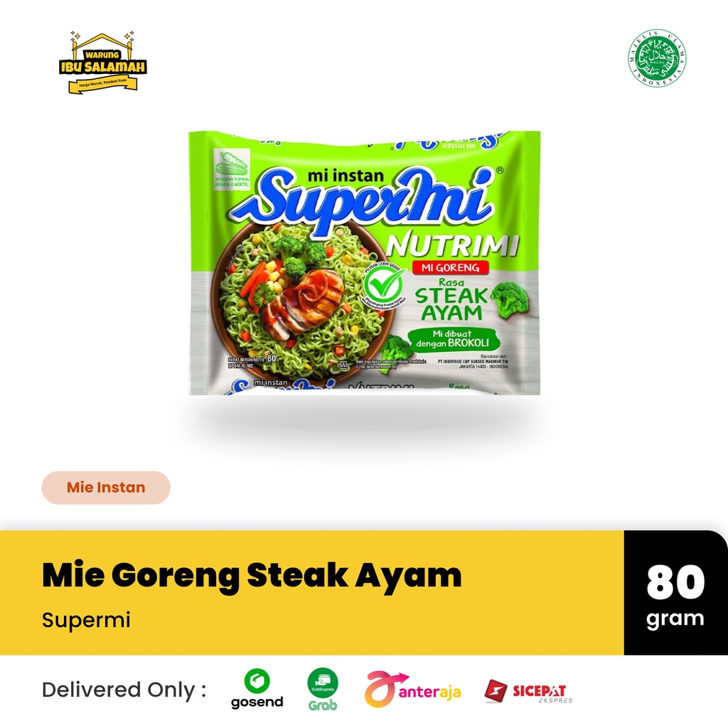 

Mie Instan Mie Goreng Supermi Nutrimi Steak Ayam