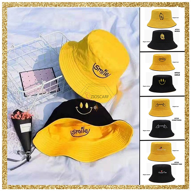 [READY STOK COD] TOPI BUCKET PANTAI TOPI SAWAH PANCING fisherman CAP korea lipat HTO