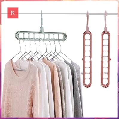 ANG Gantungan baju 9 lubang hanger baju 9 lubang