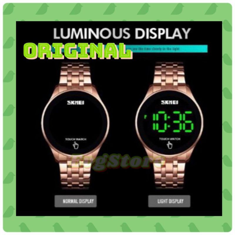 1579 Jam Tangan Digital Layar Sentuh+LED Luminous Anti Air Cowok Cewek