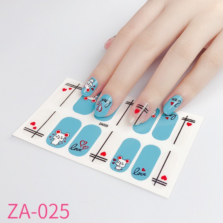 Grosir - 664 (14Pcs) Stiker Kuku Cute / Nail Sticker / Stiker Kuku Model Korea/ Nail Art