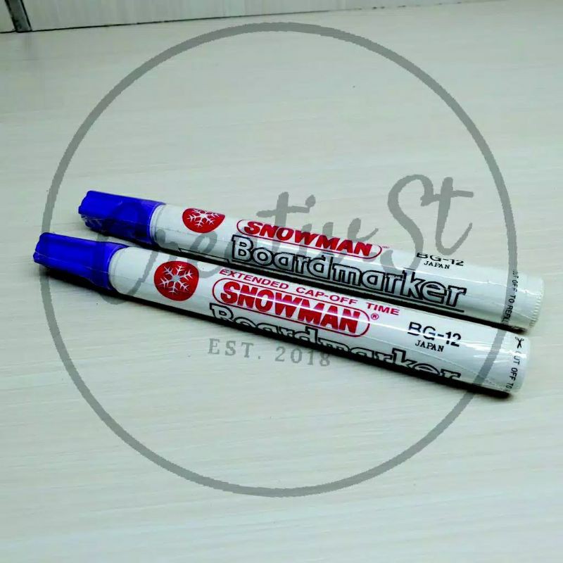

Spidol SNOWMAN BG-12 Blue Boardmarker biru papan tulis HARGA 1Pcs SAJA