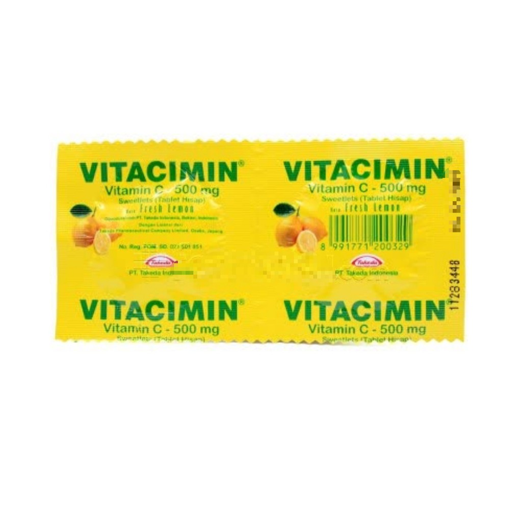 Vitacimin Vitamin C 500mg Strip Isi 2 Tablet