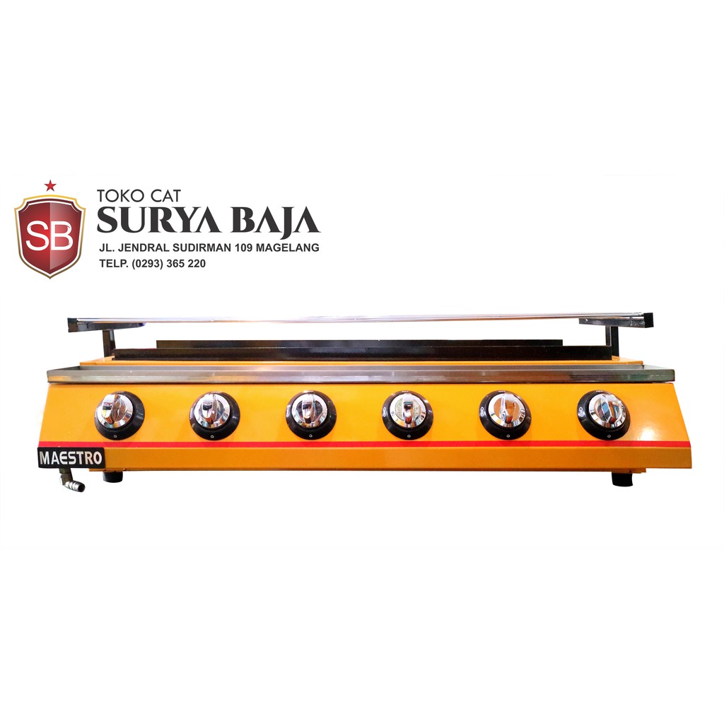 Panggangan Gas Maestro Gas Roaster 6 Tungku