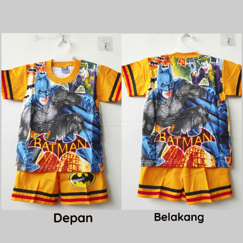 KENHO BATMAN Setelan baju celana anak laki-laki 2 3 4 5 6 7 tahun