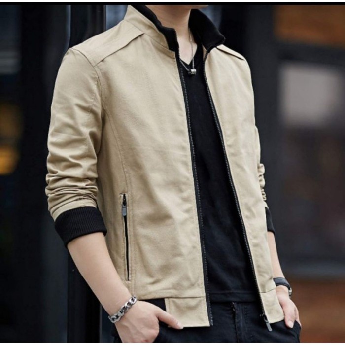 Jaket Pria Cassual Trendy Dominic Sultan Original Tren Bahan Katun Dri