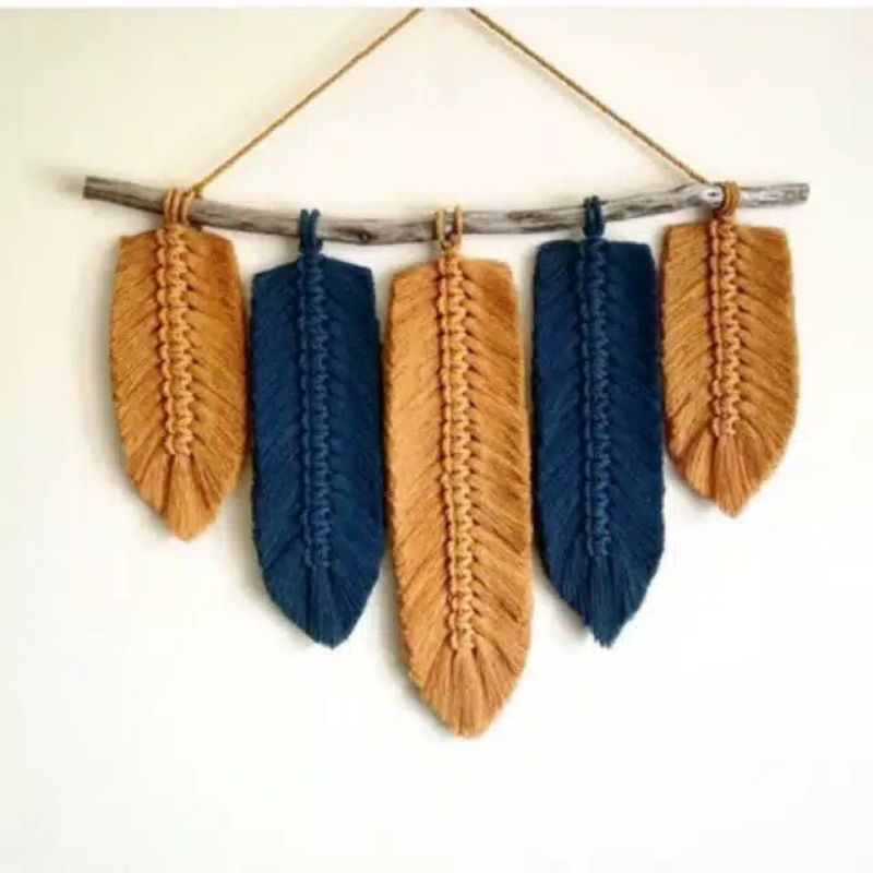 Hiasan Dinding Macrame 5 daun besar