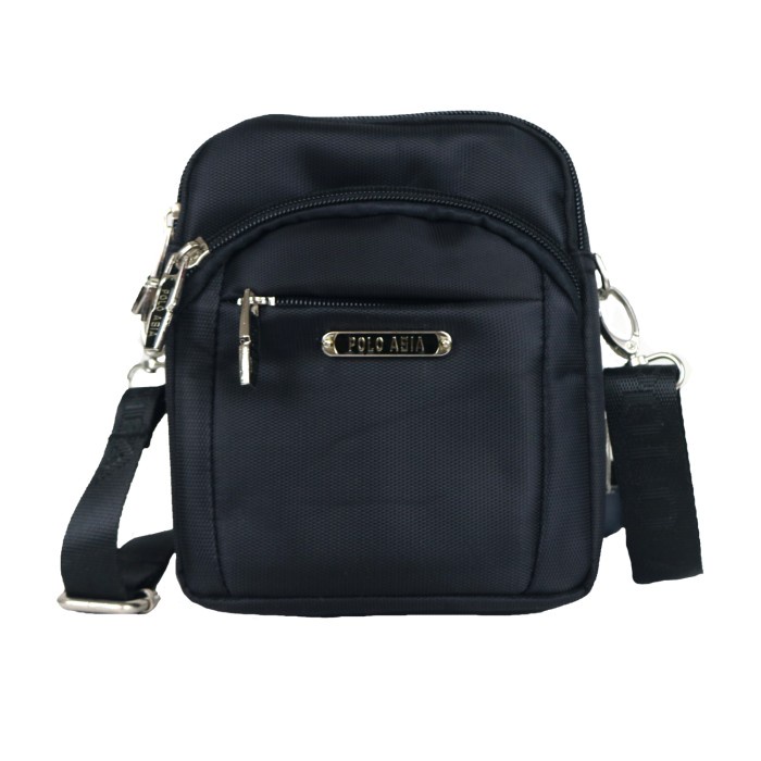 Terlaris Polo Power 012M Tas Slempang Pria Sling bag Import Tas Polo Original - Hitam, S