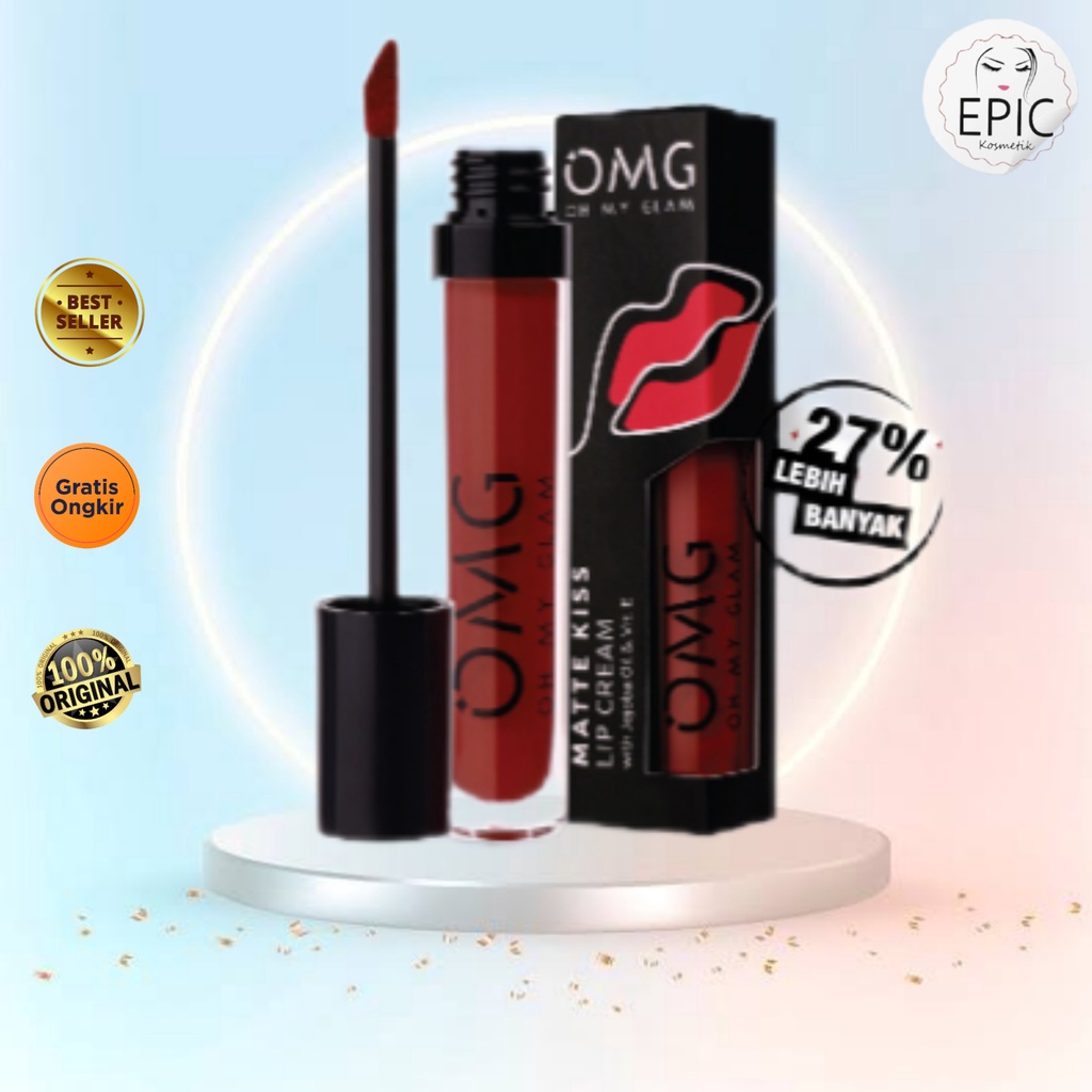 Oh My Glam Matte Kiss Lip Cream / OMG OH MY GLAM MATTE LIP CREAM / LIPCREAM OMG / LIPSTIK OMG