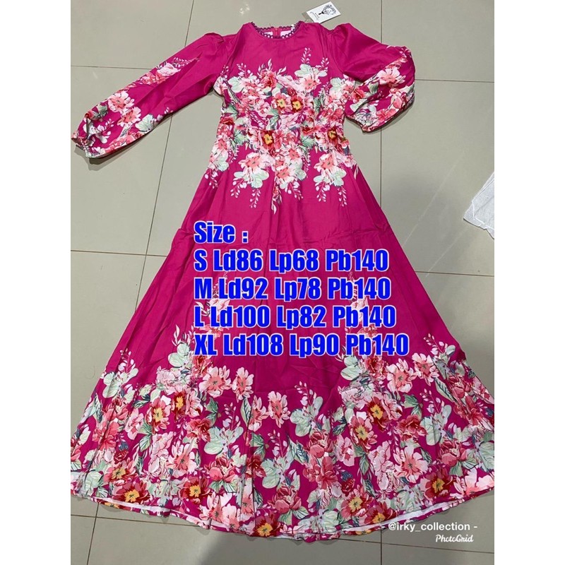dress bunga korea brand shella saukiah