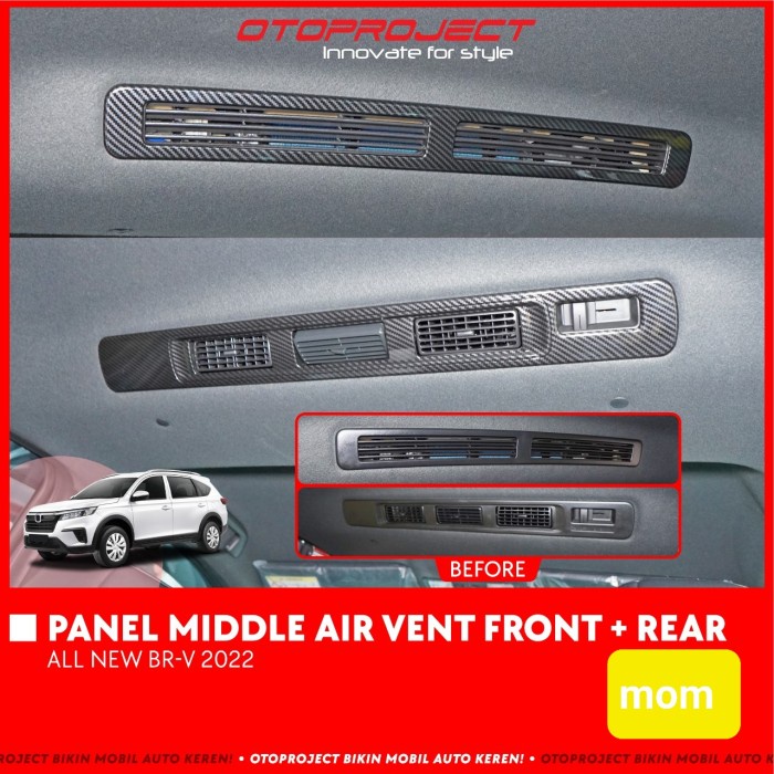 Panel Middle Air Vent AC Depan Belakang Otoproject All New BRV 2022 - Carbon