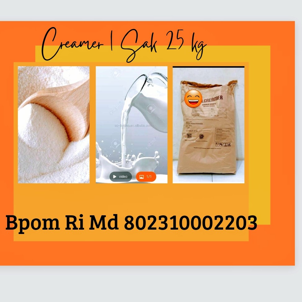 

1 SAK CREAMER REGULER 25 KG Bubuk Creamer Krimer NDC Non Dairy Creamer Kemasan Sak KR 01