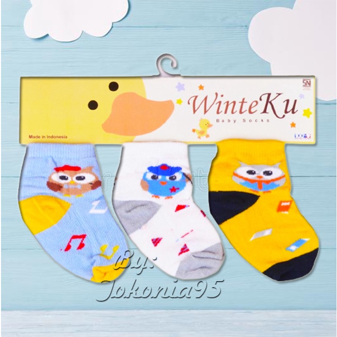 Kaos kaki Bayi Motif Winteku SNI Cewek Cowok - Isi 3 Pasang Kaos Kaki Motif Lucu