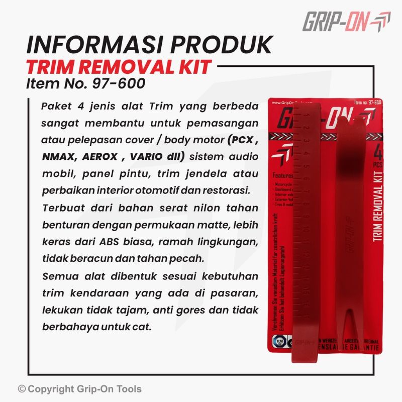 Grip on / Congkelan pembuka body dashboard motor dan mobil sedan - truk