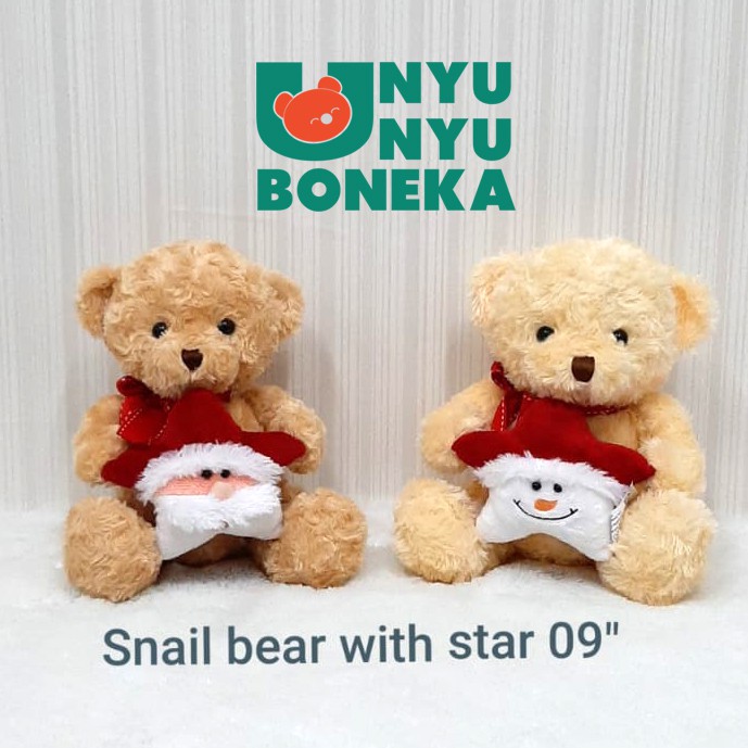 boneka teddy bear natal star bintang santa mery chrismas sovenir kantor mechaindise santa