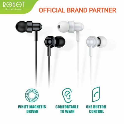 Earphones ORIGINAL ROBOT RE20 Headset Handsfree RE-20 ROBOT ORIGINAL