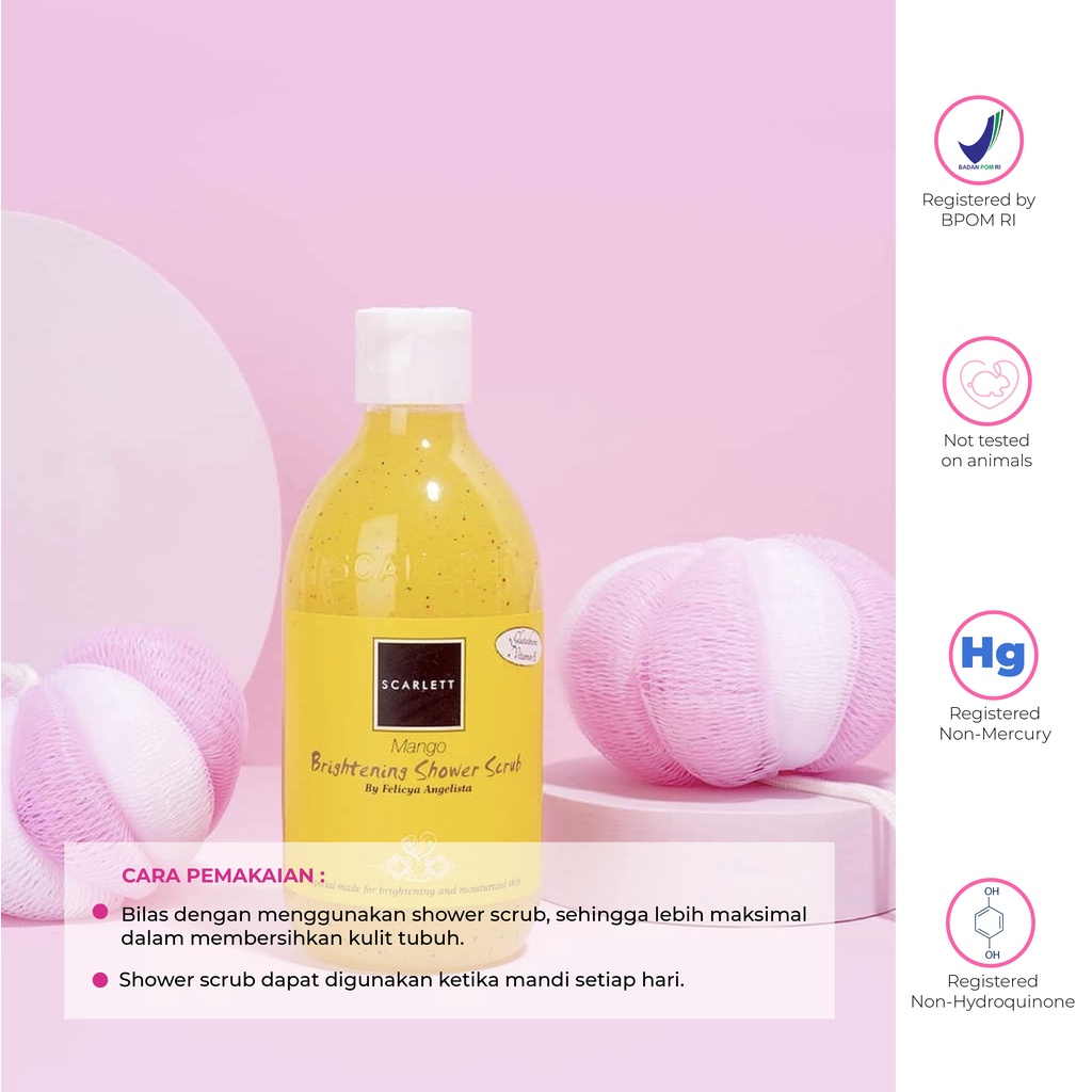 Scarlett Whitening Shower Scrub Mango-3